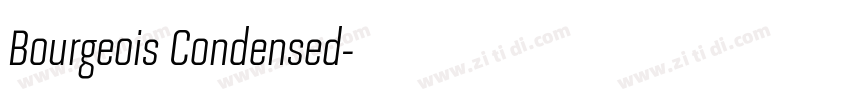 Bourgeois Condensed字体转换